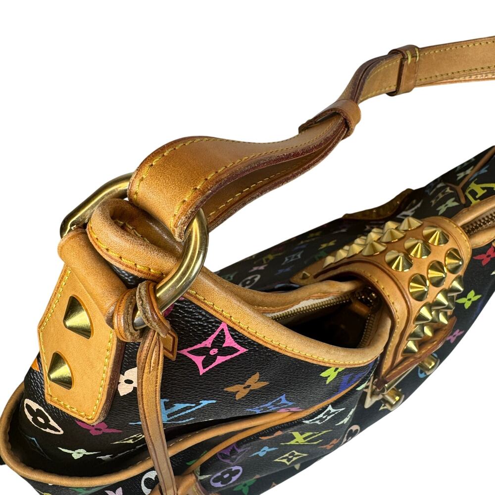 Louis Vuitton Multicolor Bag Chrissie Monogram Studded shoulder Vintage Murakami - Picture 13 of 16